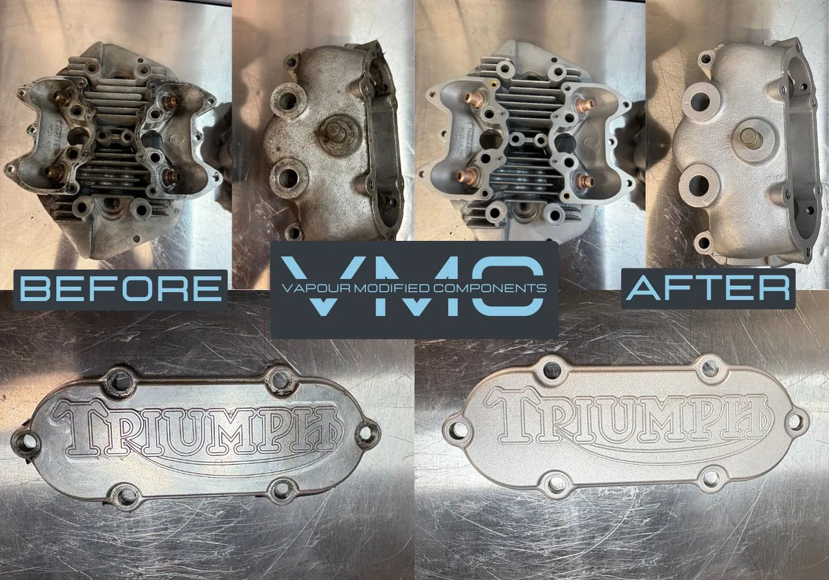 Triumph parts before and after