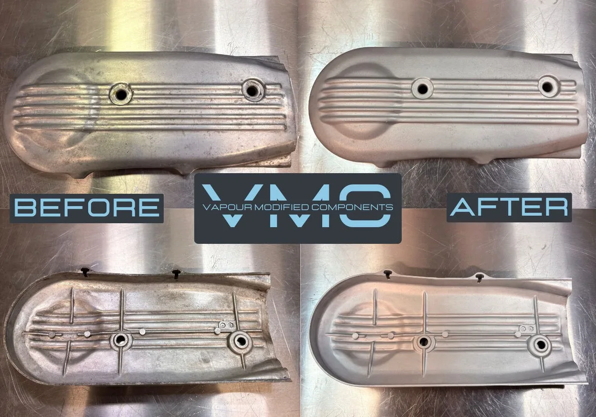 Before and after metal component
