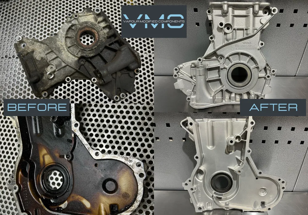 Small component before and after